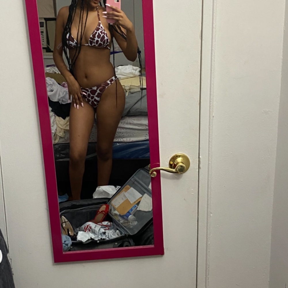 Cow print swimsuit